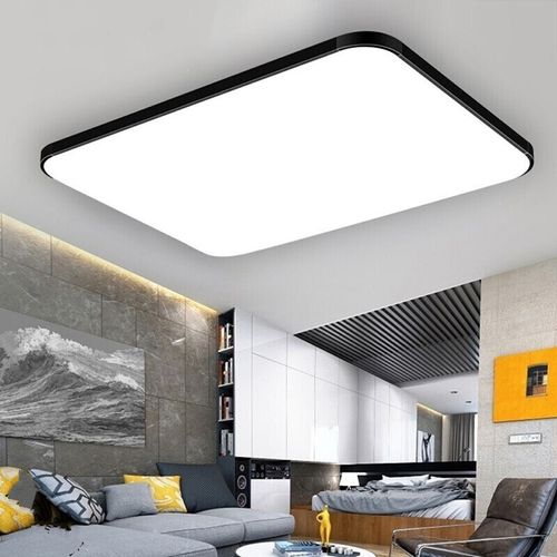 led长方形客厅简单灯遥控现代简约平顶灯卧室灯餐厅过道阳台灯具 深空