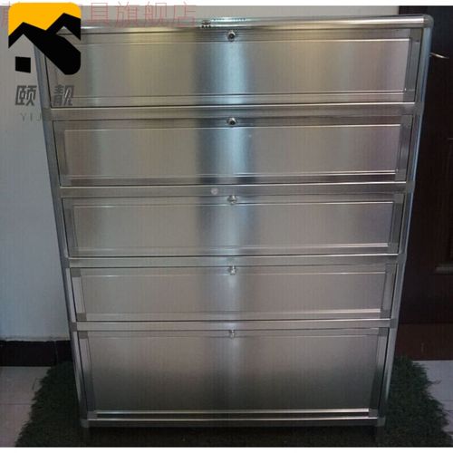 组装加厚304不锈钢鞋柜阳台铝合金色柜室外鞋 不锈钢五层85*35*115