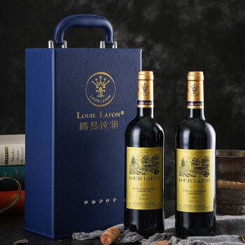 路易拉菲红酒 法国原瓶原装进口干红葡萄酒双支礼盒装 红酒2支装礼盒