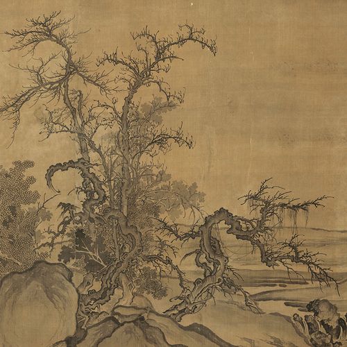 宋郭熙窠石平远图 古代名画国画 山水画绘画学习 临摹底稿 装饰画