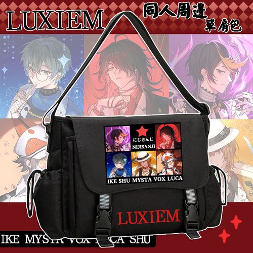 luxiem虚拟偶像彩虹社同人周边mysta ike vox shu 书包 单肩斜挎