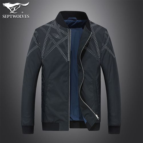 七匹狼男装夹克衫2022秋季新品青年男士外套男式潮流棒球领潮上衣