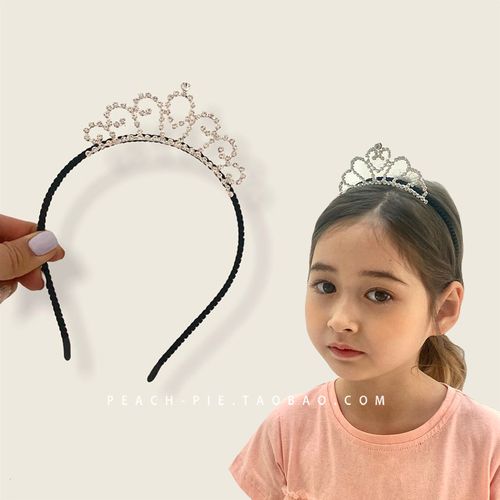 现货peach pie韩国童装2022春 女宝宝气质皇冠发箍女孩公主头饰01
