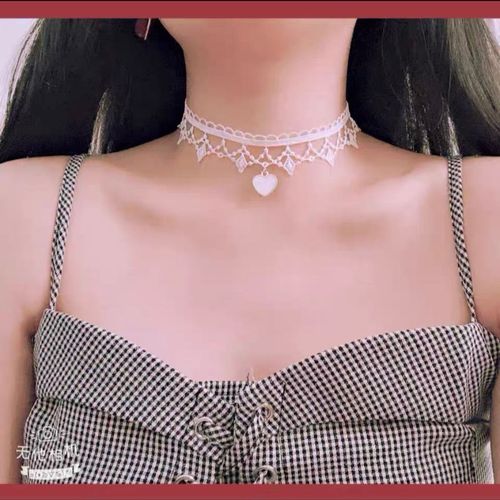 白色简约珍珠项链儿童锁骨链脖子饰品颈带颈饰颈链新娘配饰超仙女