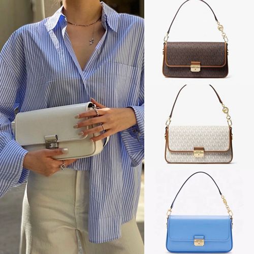 新款mk女包bradshaw腋下法棍包单肩斜挎手提双肩带小号信封包