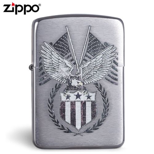 zippo正版打火机原装 芝宝火机美国之鹰于国旗 芝宝