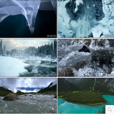 长江源头 冰雪冰川融化滴水汇成河流 江河大海 高清实拍视频素材