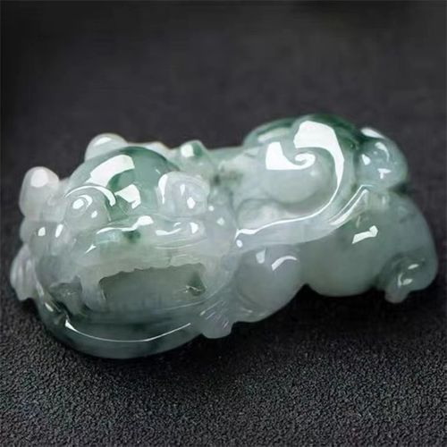 淑媚儿 翡翠玉吊坠玉貔貅 天然翡翠玉貔貅玉石玉坠项链挂件 自戴送