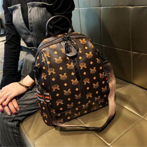 lvlihaio背包女2022新款时尚大气单肩书包洋气休闲百搭多用双肩包