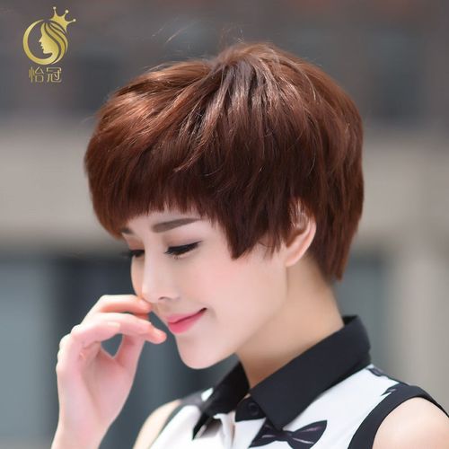 女短发真发中老年妈妈假头发真人发丝自然t全头套式逼真假