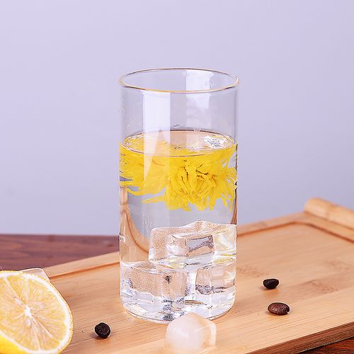 无盖玻璃杯牛奶果汁杯透明耐热茶杯套装家用直身杯喝水杯泡茶杯