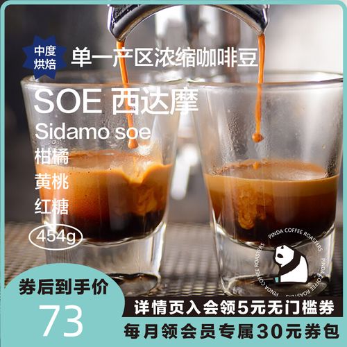 pinda单品soe埃塞俄比亚西达摩水洗g1中度烘焙精品意式浓缩咖啡豆