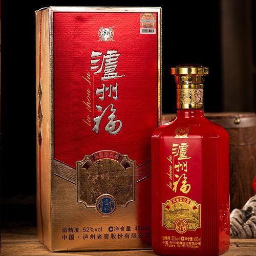 泸州老窖 泸州福酒逸彩 浓香型 52度白酒  单瓶装 450ml*1瓶装