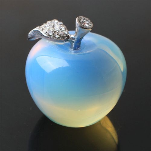 唯誠 粉白紫水晶苹果创意雕刻摆件水晶原石工艺品装饰品生日礼物