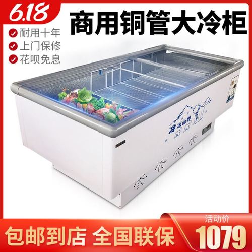 冰柜商用大容量冷柜冰箱冷藏展示柜保鲜冷冻两用岛柜