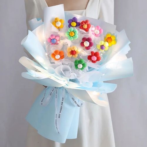 小红书粘土花束材料包全套手工超轻黏土送男朋友生日礼物女生