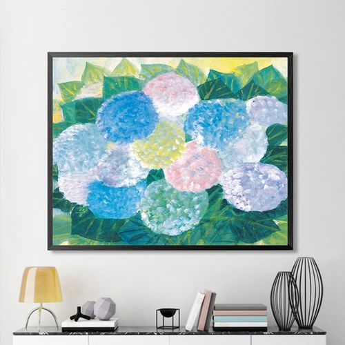 绣球花图 林风眠水墨画中式diy数字油彩画手工涂鸦家居卧室装饰画