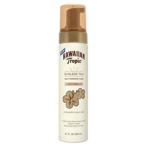 hawaiian tropic sunless tanning foam  moisturizing self tann