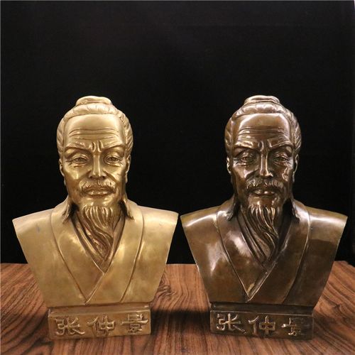 黄铜张仲景医圣半身像人物铜雕塑家居摆件摆设装饰送礼礼品