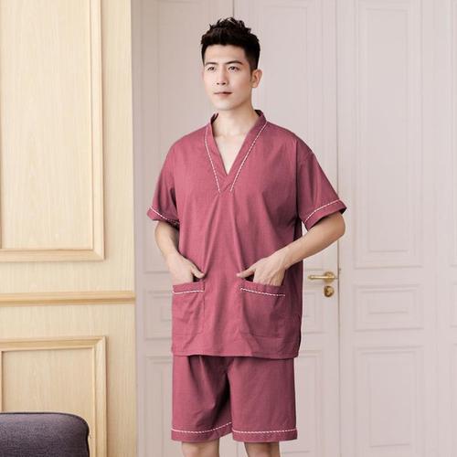新款2021新款汗蒸服男高档纯棉全棉桑拿服洗浴中心大码男士全棉浴