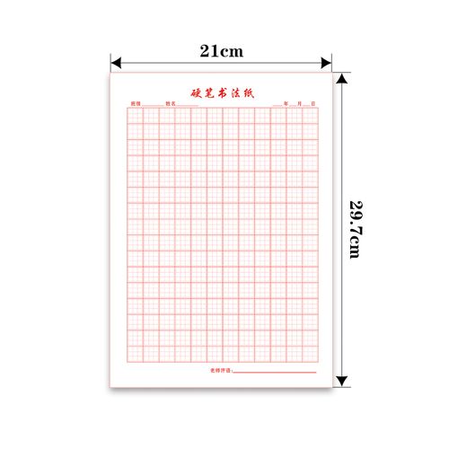 纸练字纸田字格纸硬笔纸练习学生成人钢笔纸 九宫格2本200张( 水性笔)