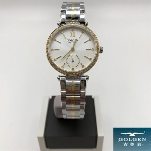 正品golgen古尊手表9115l时尚潮流水钻防水手表女石英表 进口联保