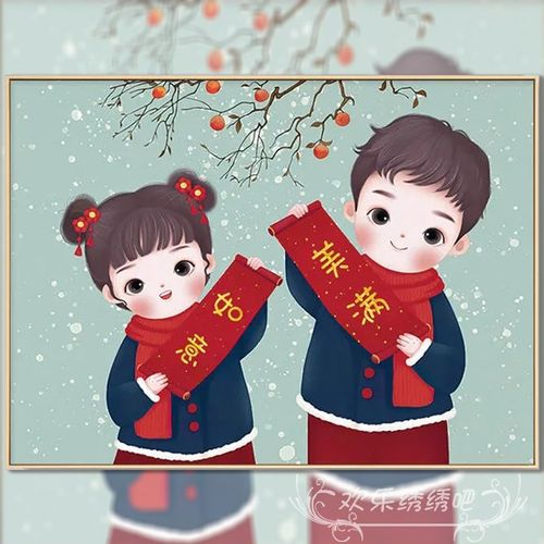 2022新年贺岁款钻石画2021新款满钻客厅卧室餐厅卡通人物钻石绣5d