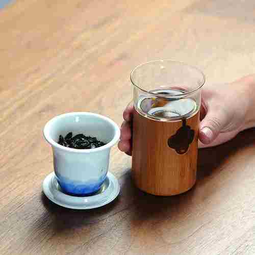 便携式单人茶水分离玻璃茶杯功夫茶具快客杯一壶一杯喝茶品茗杯