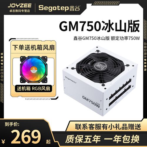 鑫谷gp750冰山版650w白色电源gp600黑金版500w金牌台式全模组750w