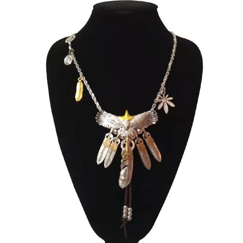 高桥老鹰羽毛项链男士潮牌百搭嘻哈鹰爪吊坠日系港风个性合金挂件