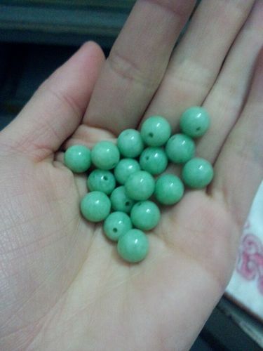 缅甸翡翠阳绿散珠a货4mm5mm8mm10mm散珠项链老坑冰种