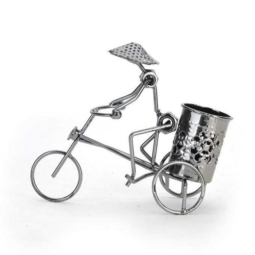 铁制工艺品可爱复古笔筒庭客z房大厅摆设桌上艺术摆件室内装饰品