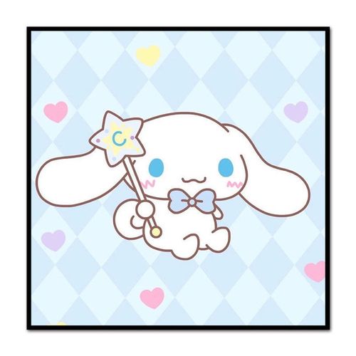 玉桂狗卡通diy数字油画公仔玩偶手绘填色diy可爱油彩画壁画装饰画