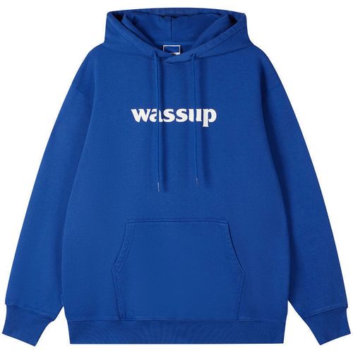 wassup潮牌卫衣男装上衣服外套连帽衫加绒套头秋冬季女