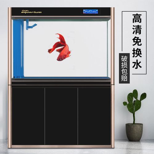 西龙龙鱼缸水族箱超白玻璃中型下滤底过滤生态大鱼缸客厅金鱼缸