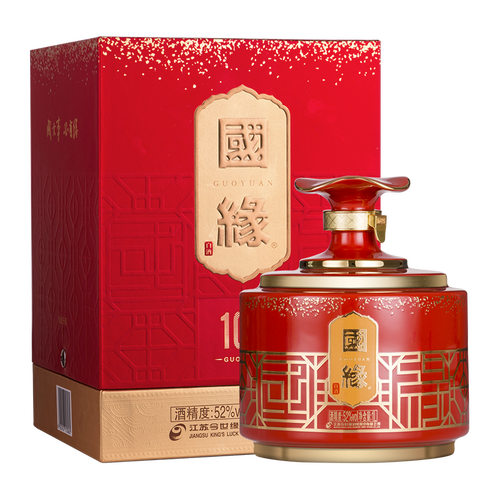 今世缘 国缘100 52度 幽雅醇厚型白酒 收藏 送礼白酒 1000ml 单瓶