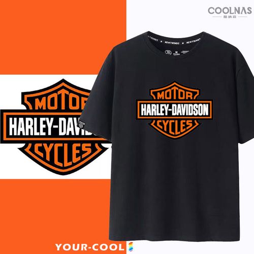 harleydavidson哈雷摩托机车俱乐部男女糖果色短袖t恤宽松衣服夏