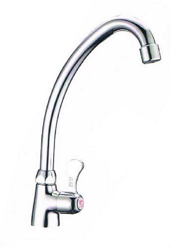 德阳洗菜盆水龙头可旋转全铜单冷立式高弯角式横式美陶斯