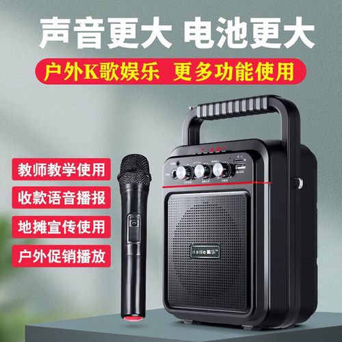 戴乐广场舞音箱便携式手提蓝牙音响户外晨练地摊音箱重低音大音量【2