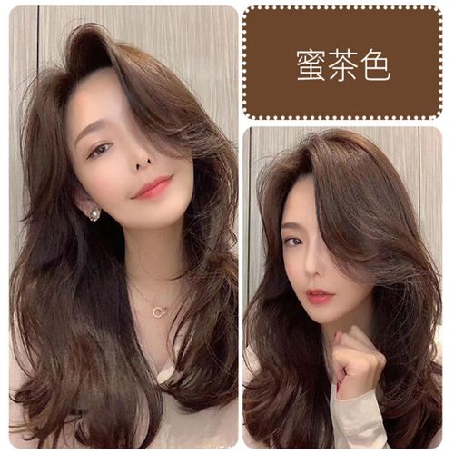 网红新款染发剂自己在家染头发颜色显白蓝灰色黑茶染发膏女流行色111