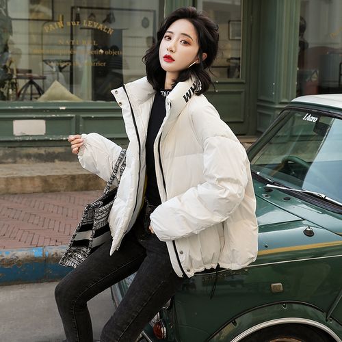 雅鹿短款羽绒服女2021年冬季新款小个子韩版宽松反季白鸭绒白色外套潮
