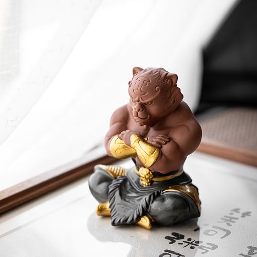 肌肉虎摆件爆发暴发老虎摆件吉祥物陶瓷工艺品虎年办公室书房酒柜
