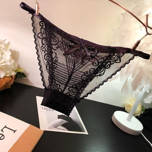 黑色t8>透明内衣全透流行女性裤衩子女内衣裤透明 m>淑女女土新款内裤