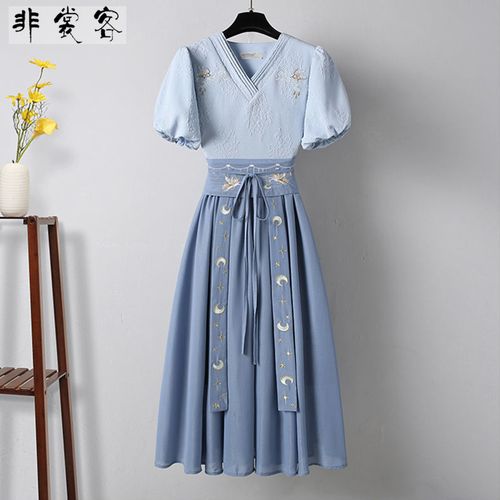 古风唐装汉元素仙气改良夏季汉服女装大码上衣裙子两