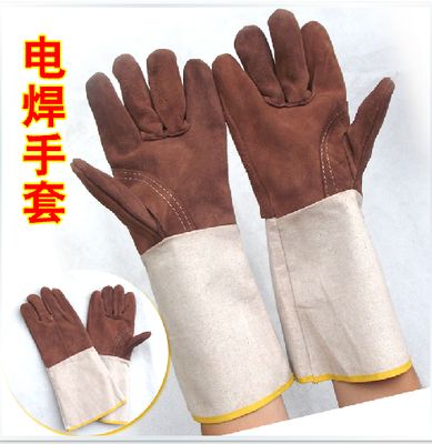 电焊手套 牛皮电焊手套 帆布袖电焊手套 防护手套 耐磨手套