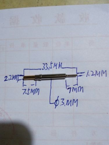 测试针 一体式弹簧针 3.0顶针 直上圆头 探针