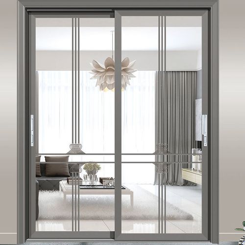钛镁铝合金客厅现代简约双层钢化玻璃卫生间阳台隔断厨房推拉门