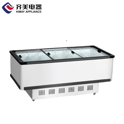 齐美冰柜商用大容量保鲜冷冻两用摆摊流动卧式岛柜冷藏柜展示柜