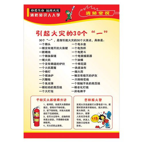 消防安全宣传画挂图海报消防规章制度牌消防安全告知书四个能力墙贴画