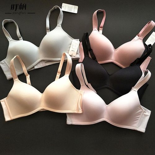 大码-薄款文胸无钢圈光面无痕胖mm女防掉肩减压内衣75-100bcd胸罩